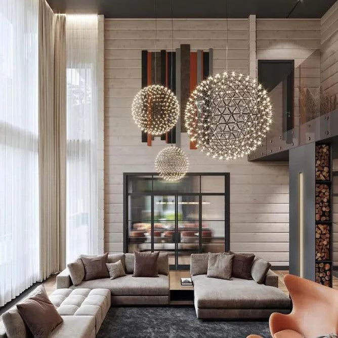 NYRA Firework Round Chandelier-Momo Lighting