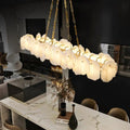 Nasile Alabaster Chain Linear Chandelier-Momo Lighting