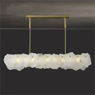 Nasile Alabaster Linear Chandelier-Momo Lighting