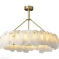 Nasile Alabaster Round Chandelier-Momo Lighting
