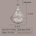 New Extra Large Luxury and Elegant Crystal Chandelier for Living Room/Staircase/Foyer/Villa/Duplex Hall-Momo Lighting
