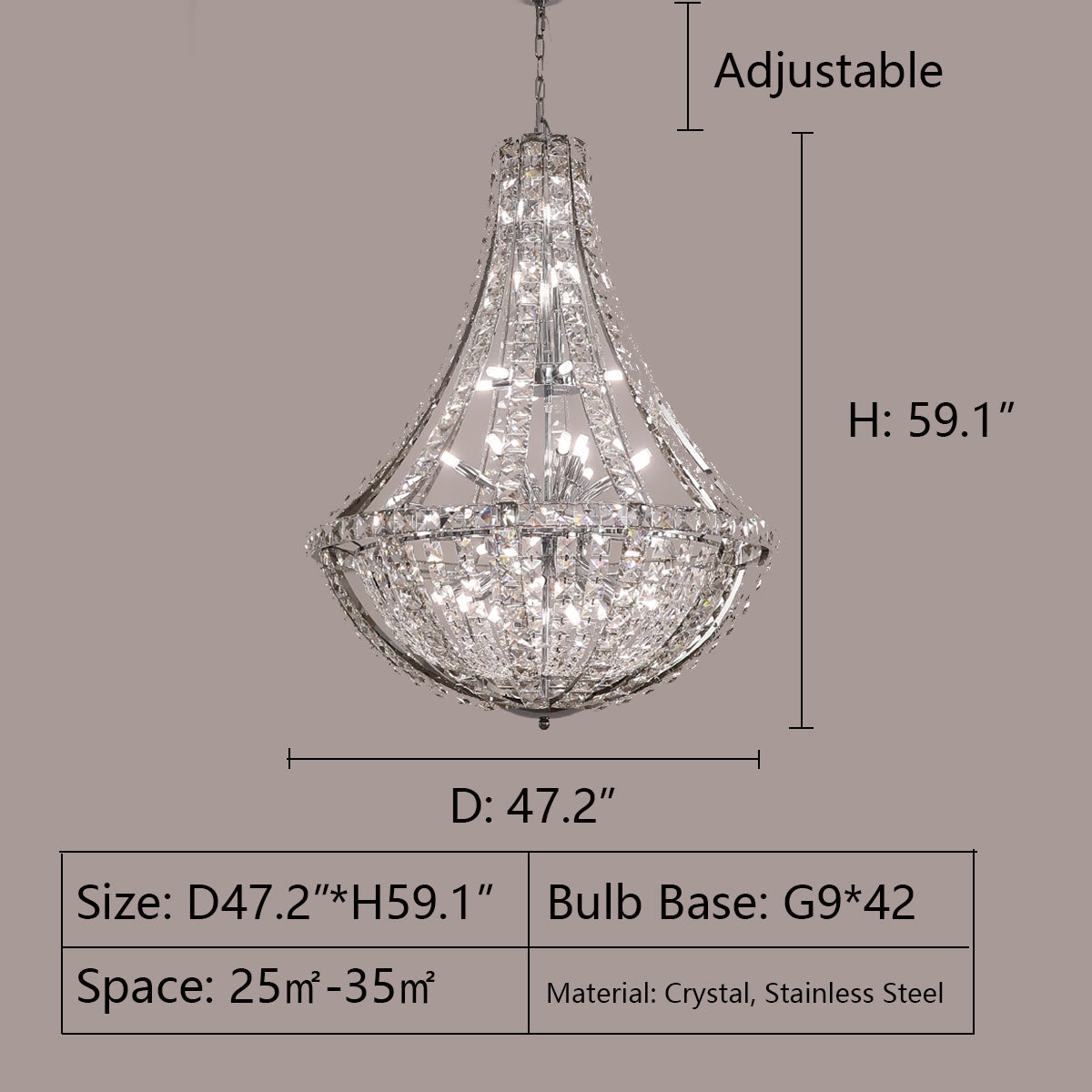 New Extra Large Luxury and Elegant Crystal Chandelier for Living Room/Staircase/Foyer/Villa/Duplex Hall-Momo Lighting