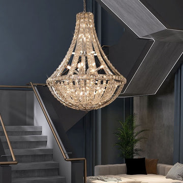 New Extra Large Luxury and Elegant Crystal Chandelier for Living Room/Staircase/Foyer/Villa/Duplex Hall-Momo Lighting