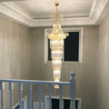 New Style Royal Large Crystal Chandelier Long Ceiling Lighting Fixture For Living Room Staircase/ Entryway-Momo Lighting