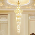 New Style Royal Large Crystal Chandelier Long Ceiling Lighting Fixture For Living Room Staircase/ Entryway-Momo Lighting