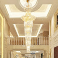 New Style Royal Large Crystal Chandelier Long Ceiling Lighting Fixture For Living Room Staircase/ Entryway-Momo Lighting