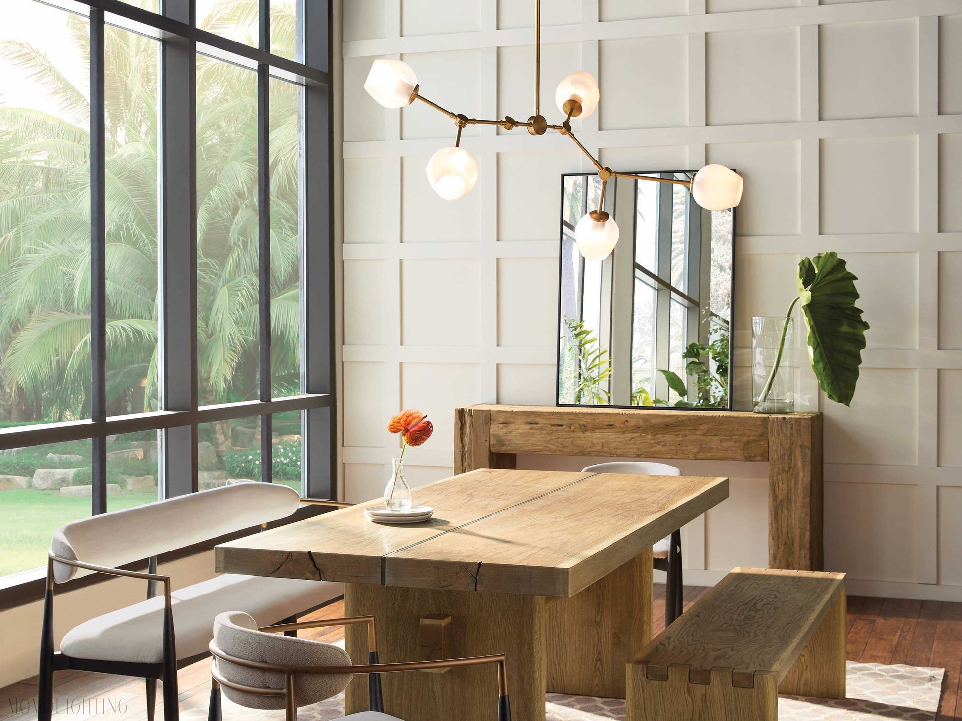 Noella Brass Chandelier 52''-Momo Lighting