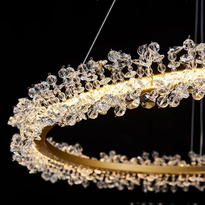 Nolan Halo Crystal Chandelier-Momo Lighting
