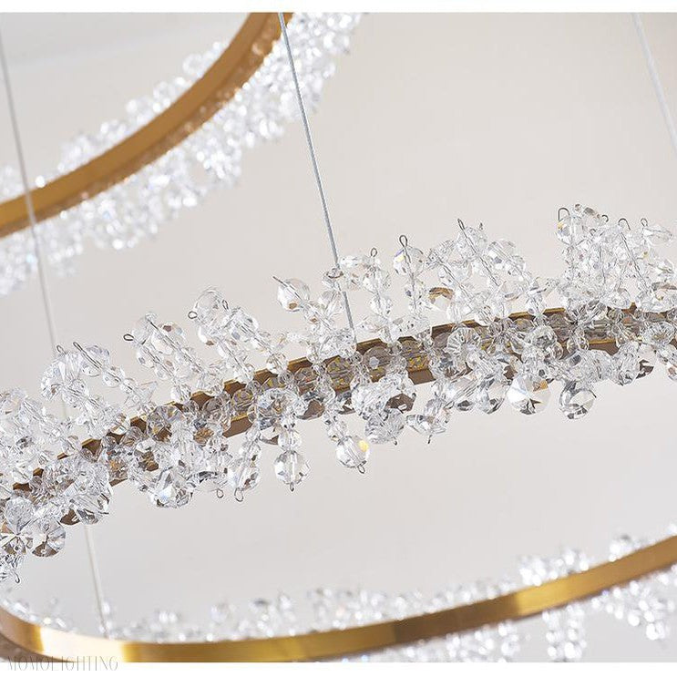 Nolan Halo Crystal Chandelier-Momo Lighting