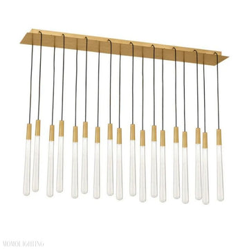 Noland 18-Light Linear Crystal Chandelier 48"-Momo Lighting