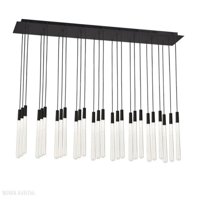 Noland 27-Light Linear Crystal Chandelier 48"-Momo Lighting