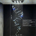 Northern European Style K9 Crystal Floating Butterfly Chandelier for High-ceiling-Momo Lighting