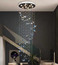Northern European Style K9 Crystal Floating Butterfly Chandelier for High-ceiling-Momo Lighting