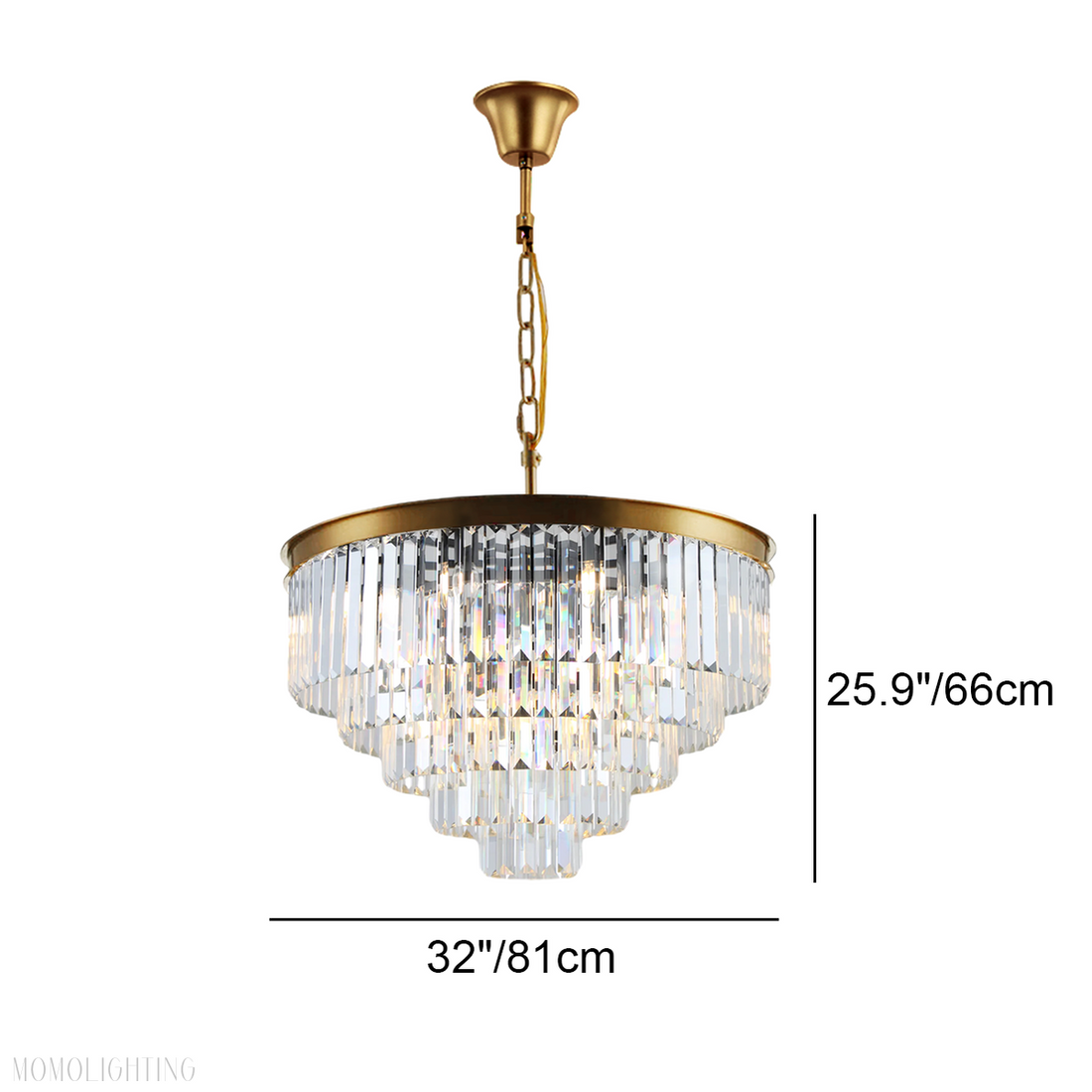 Odeon Crystal Multi-Layer Round Chandelier-Momo Lighting