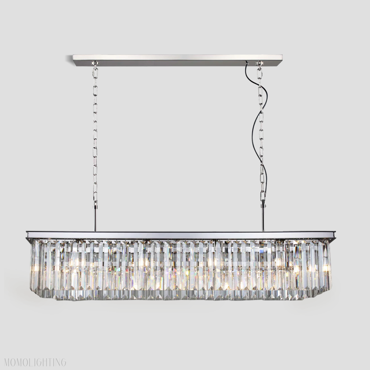 Odeon Crystal Rectangular Chandelier 59“