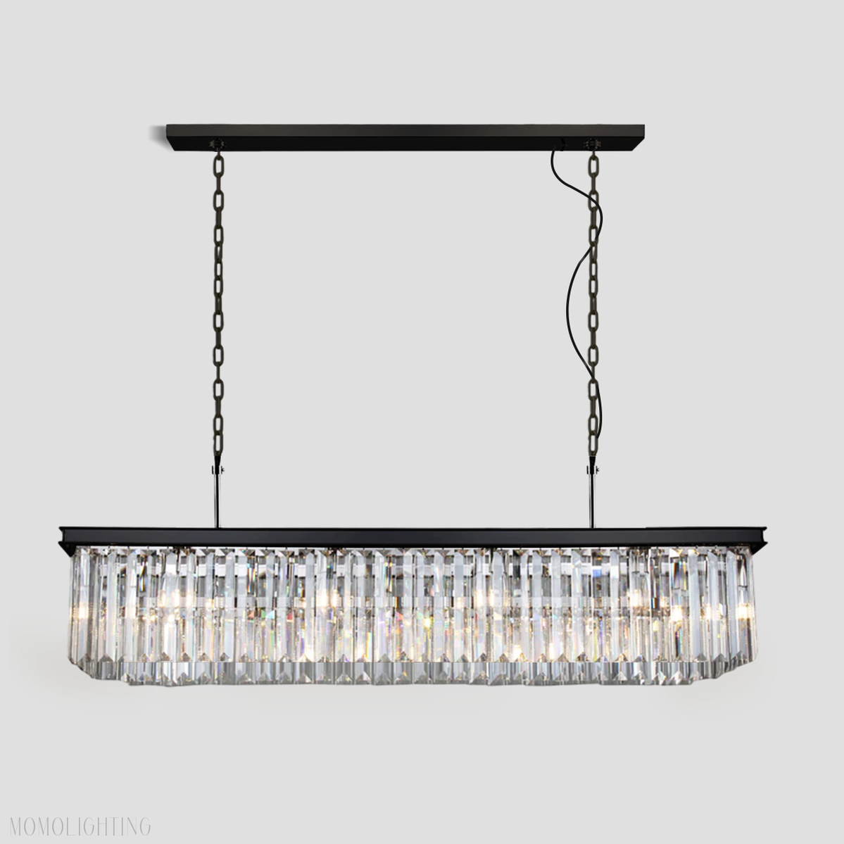 Odeon Crystal Rectangular Chandelier 59“