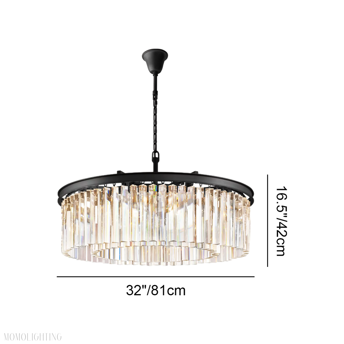 Odeon Crystal Round Chandelier 32"