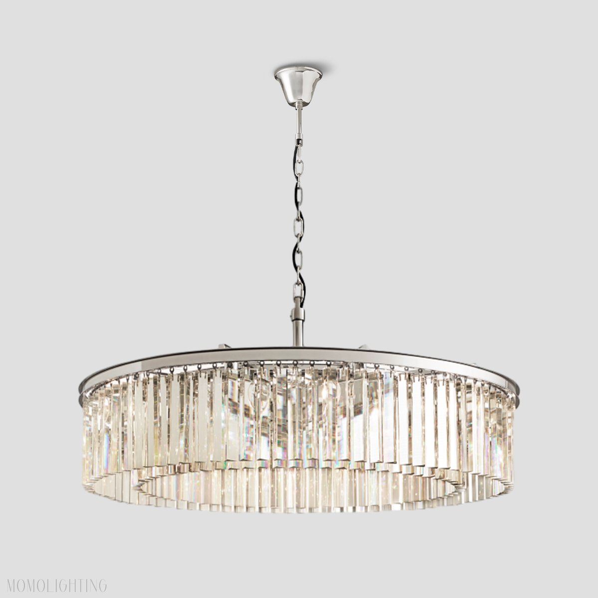 Odeon Crystal Round Chandelier 43"-Momo Lighting