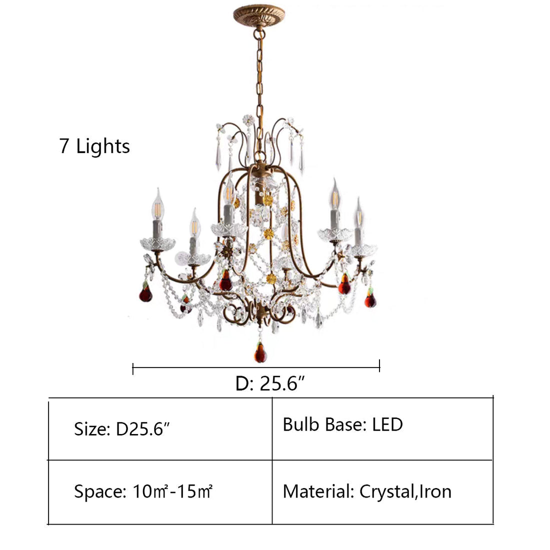 Ornate French Antique Crystal Ceiling Chandelier-Momo Lighting