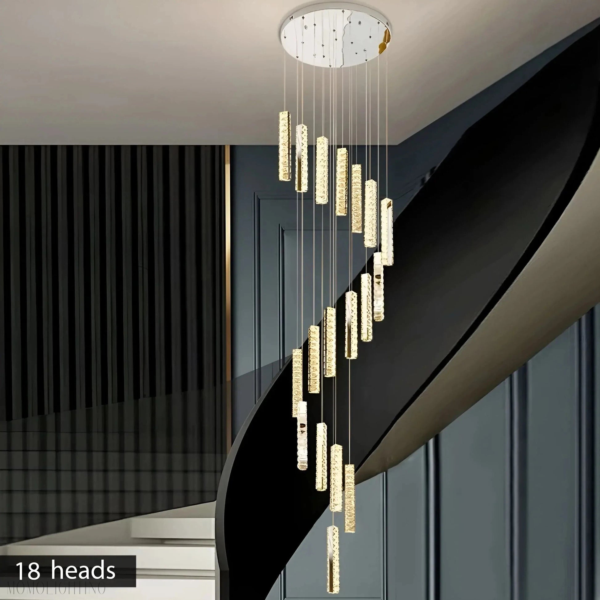 Oxford Foyer & Staircase Crystal Chandelier-Momo Lighting