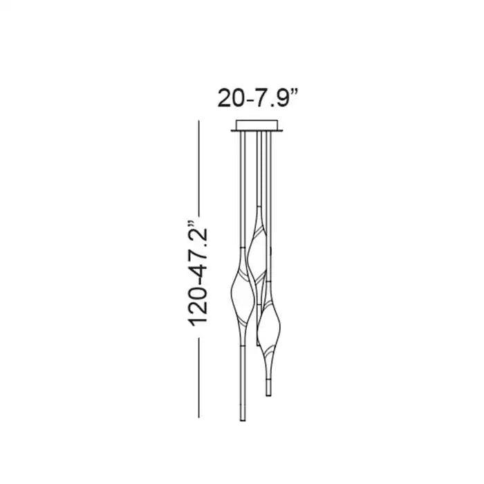 PEZZO 3-CRYSTAL Chandelier D8''-Momo Lighting