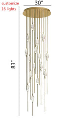 PEZZO CRYSTAL CHANDELIER 21''H-Momo Lighting