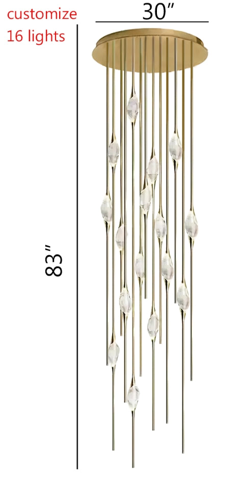 PEZZO CRYSTAL CHANDELIER 21''H-Momo Lighting