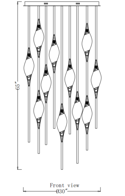 PEZZO CRYSTAL CHANDELIER 21''H-Momo Lighting