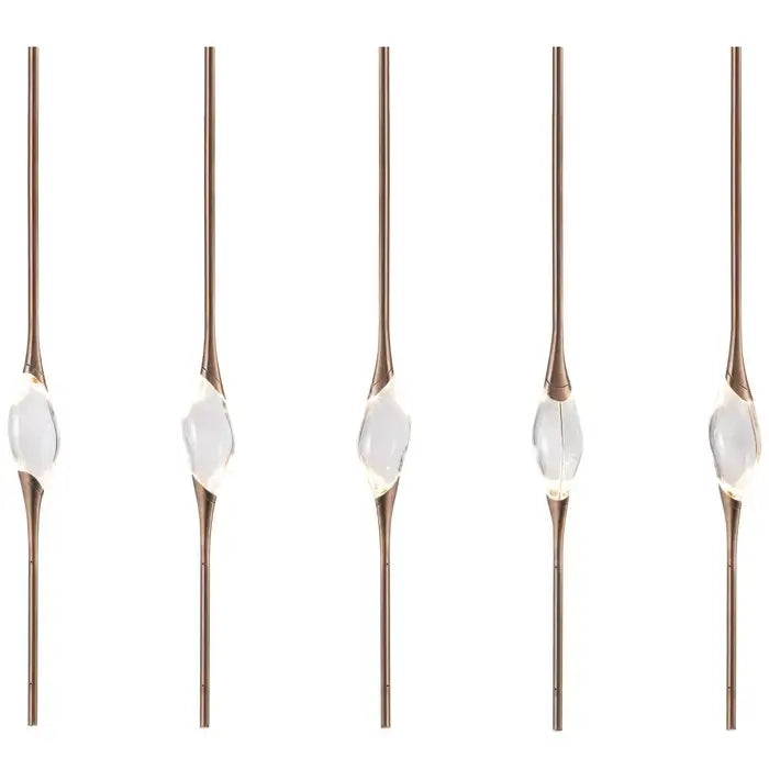 PEZZO CRYSTAL Long Chandelier L51'' 59''-Momo Lighting