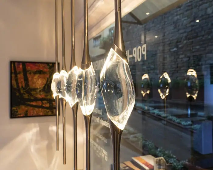 PEZZO CRYSTAL Long Chandelier L51'' 59''-Momo Lighting