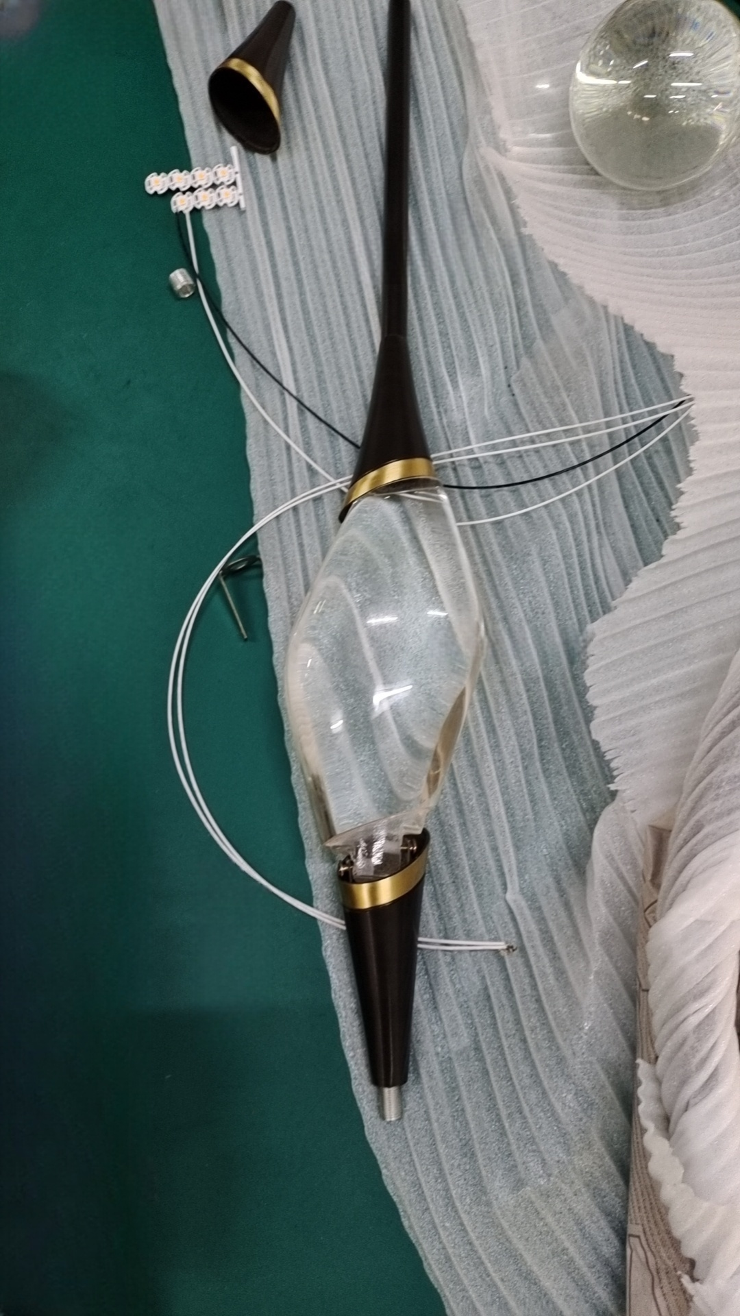 PEZZO CRYSTAL Long Chandelier L51'' 59''-Momo Lighting