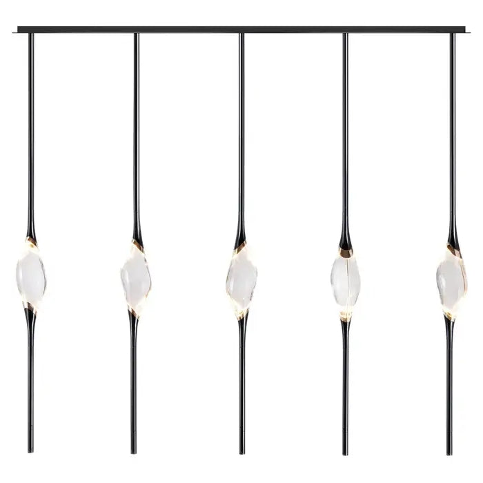PEZZO CRYSTAL Long Chandelier L51'' 59''-Momo Lighting