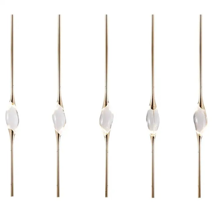 PEZZO CRYSTAL Long Chandelier L51'' 59''-Momo Lighting