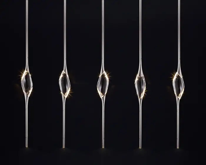 PEZZO CRYSTAL Long Chandelier L51'' 59''-Momo Lighting