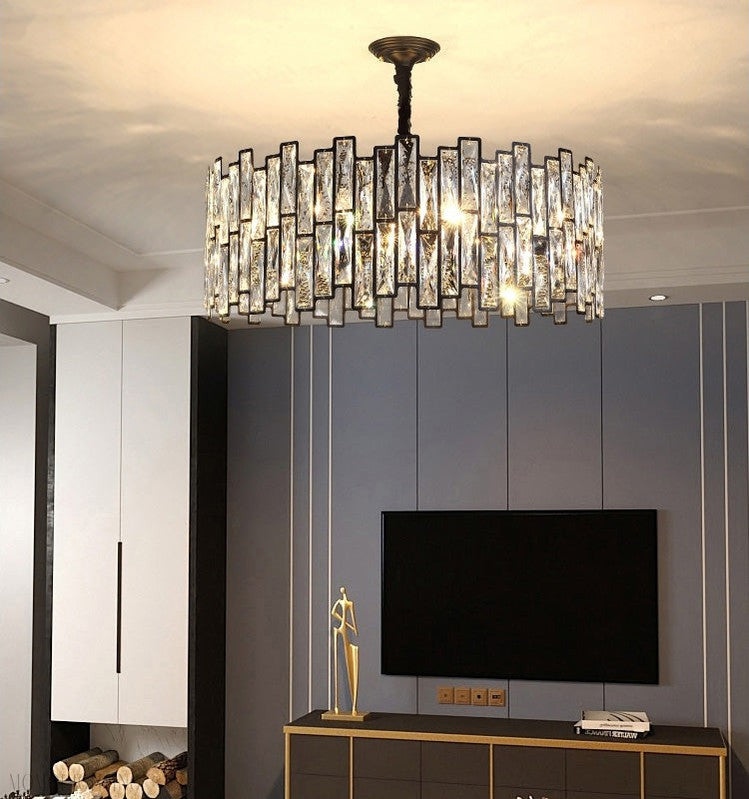 Palo Crystal Round Chandelier-Momo Lighting