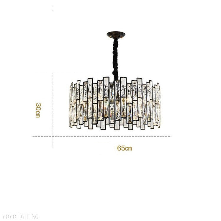 Palo Crystal Round Chandelier-Momo Lighting