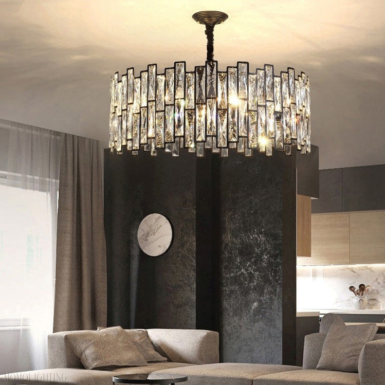 Palo Crystal Round Chandelier-Momo Lighting