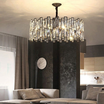 Palo Crystal Round Chandelier-Momo Lighting