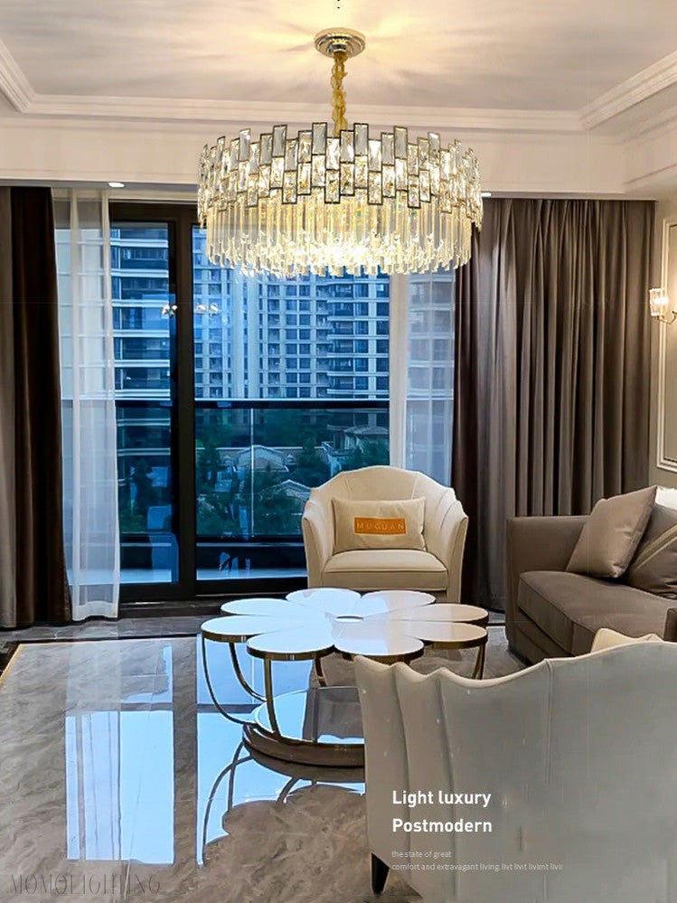 Palo clear Crystal Round Chandelier-Momo Lighting