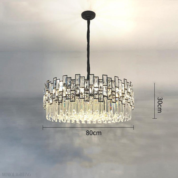 Palo clear Crystal Round Chandelier-Momo Lighting