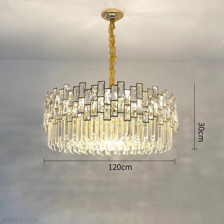 Palo clear Crystal Round Chandelier-Momo Lighting
