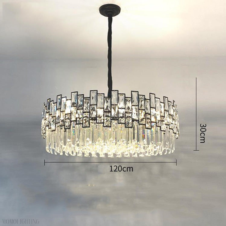 Palo clear Crystal Round Chandelier-Momo Lighting