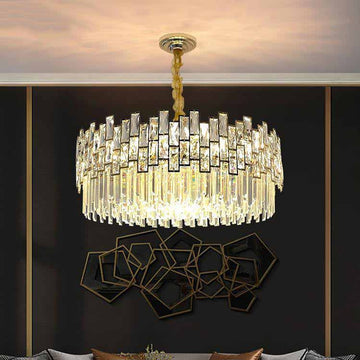 Palo clear Crystal Round Chandelier-Momo Lighting