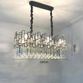 Palo clear Linear Chandelier for Kitchen Island-Momo Lighting