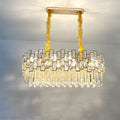 Palo clear Linear Chandelier for Kitchen Island-Momo Lighting