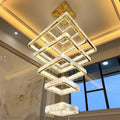 Pamela 8-Tier Square Crystal Chandelier-Momo Lighting