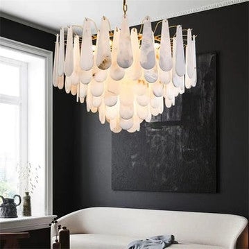 Pamela marble Modern Creative chandelier D32"