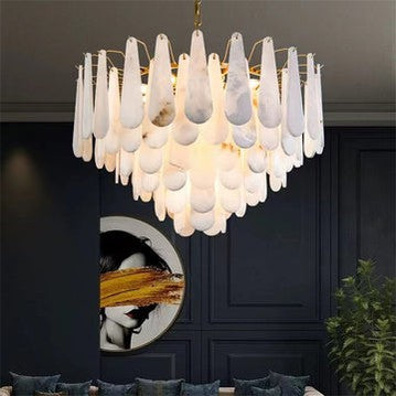 Pamela marble Modern Creative chandelier D32"