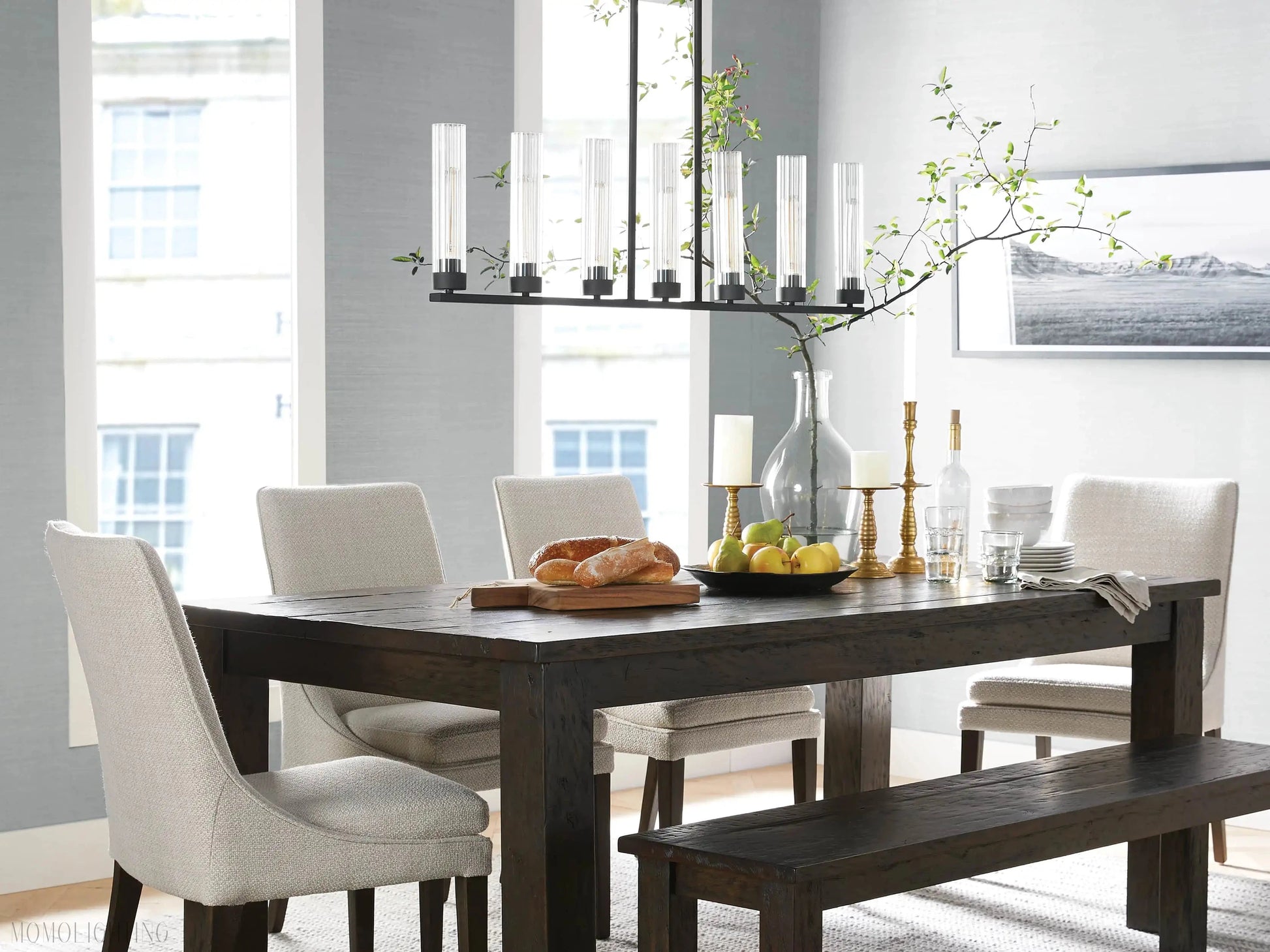 Pastis Linear Chandelier 31"W 46"W 54"W-Momo Lighting