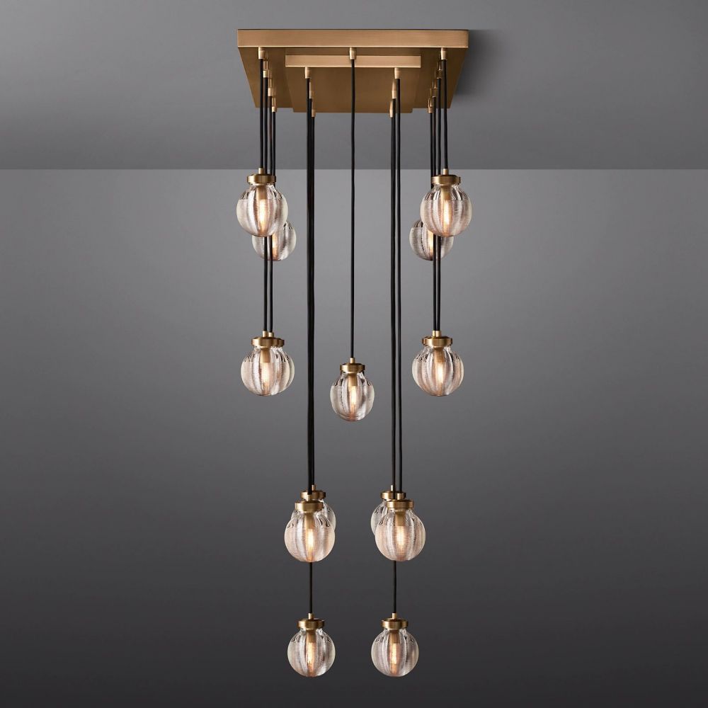 Pearl Rectangle Chandelier 36"-Momo Lighting